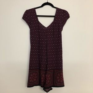 Anthropologie V Neck Aztec Print Romper Womens Size XS Boho